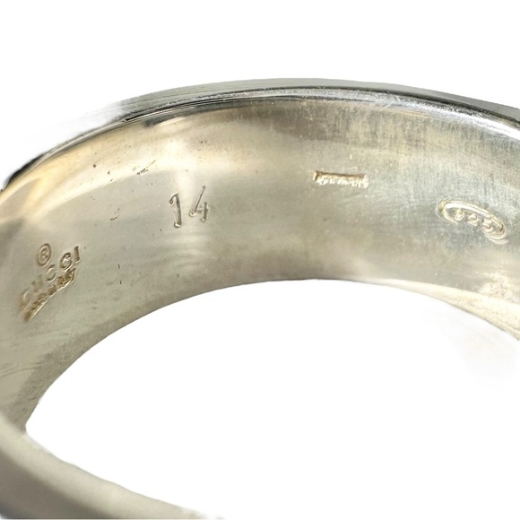 Gucci 925 Engraved Silver Retro G Ring with Box Set - Picture 4 of 10